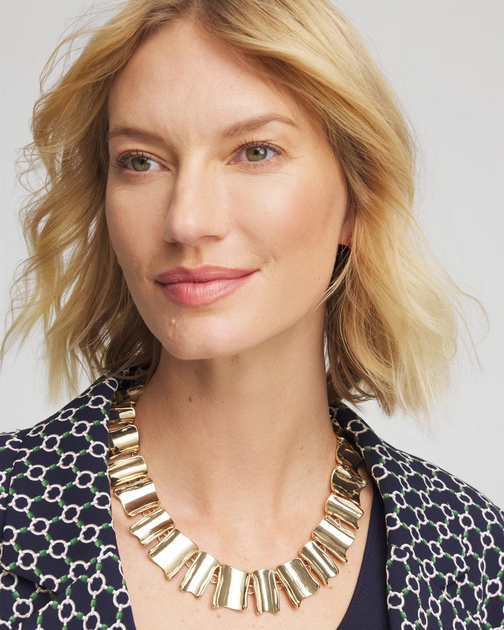 Chico's - Gold Wave Collar Necklace