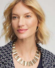 Chico's - Gold Wave Collar Necklace