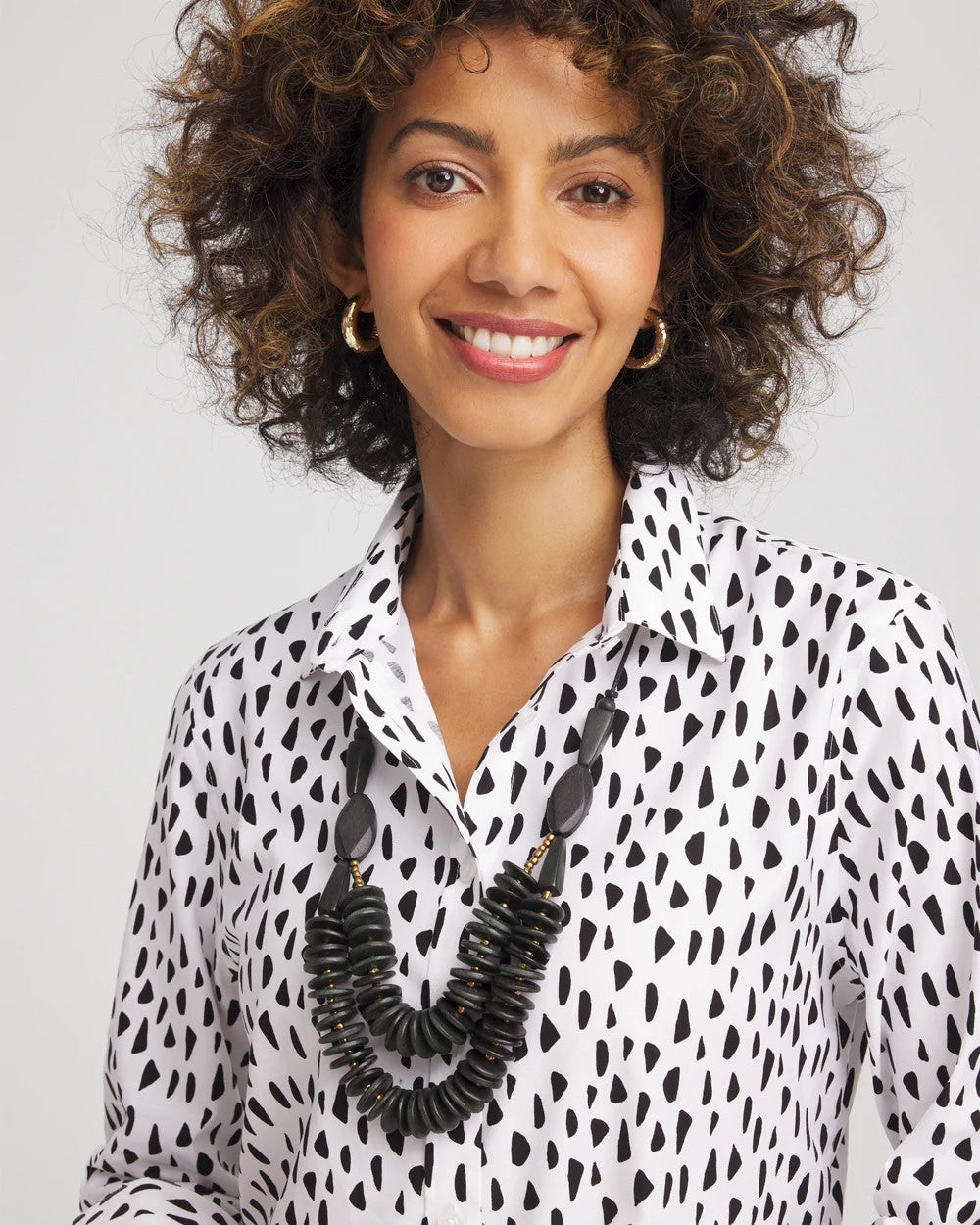 Chico's - SYLCA® x Chico's Black Disk Bead Statement Necklace