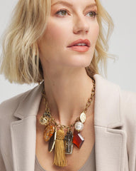 Chico's - Charm & Stone Short Necklace