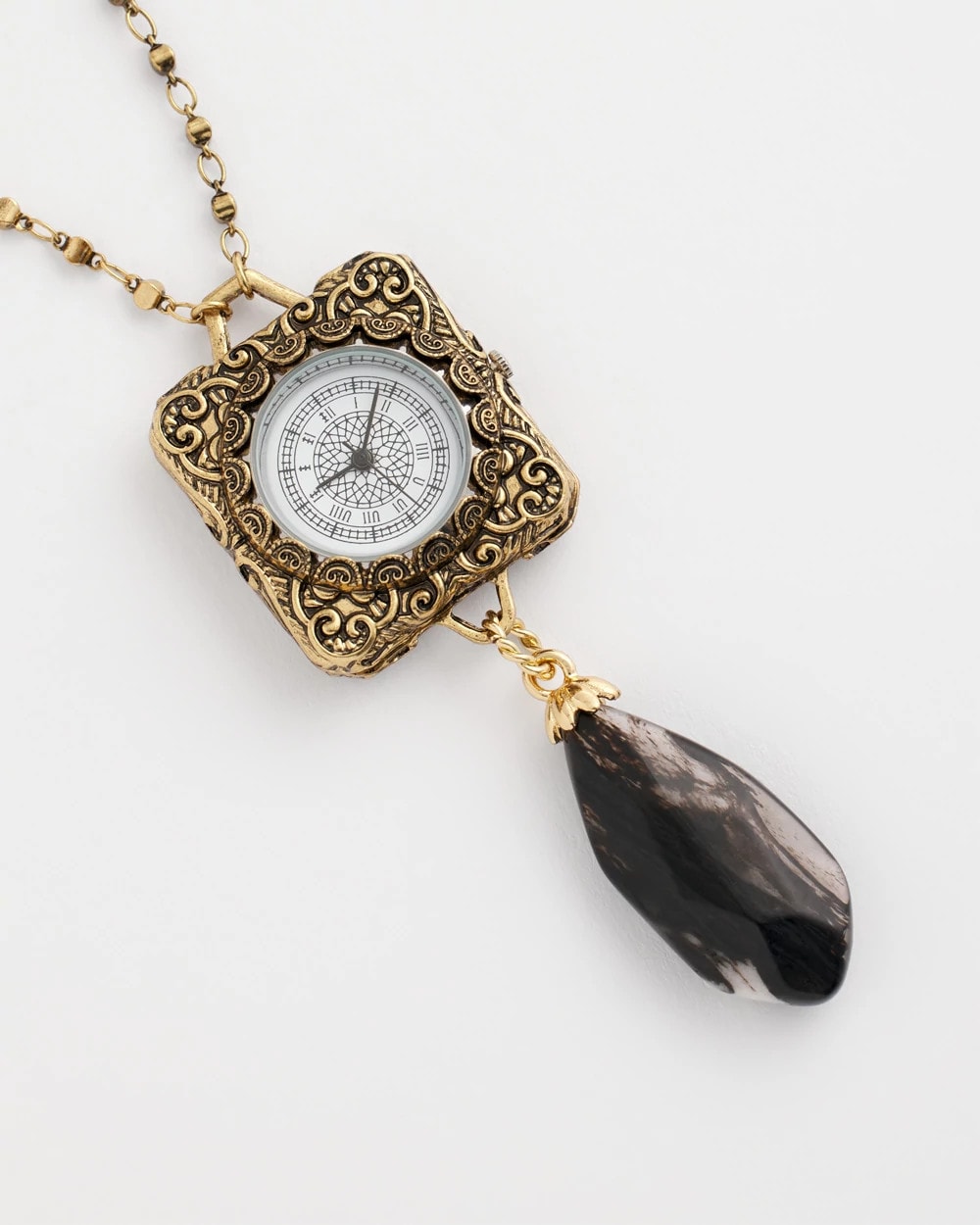 Chico's - Clock Pendant Necklace