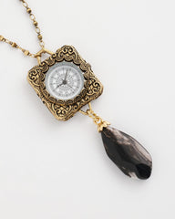 Chico's - Clock Pendant Necklace