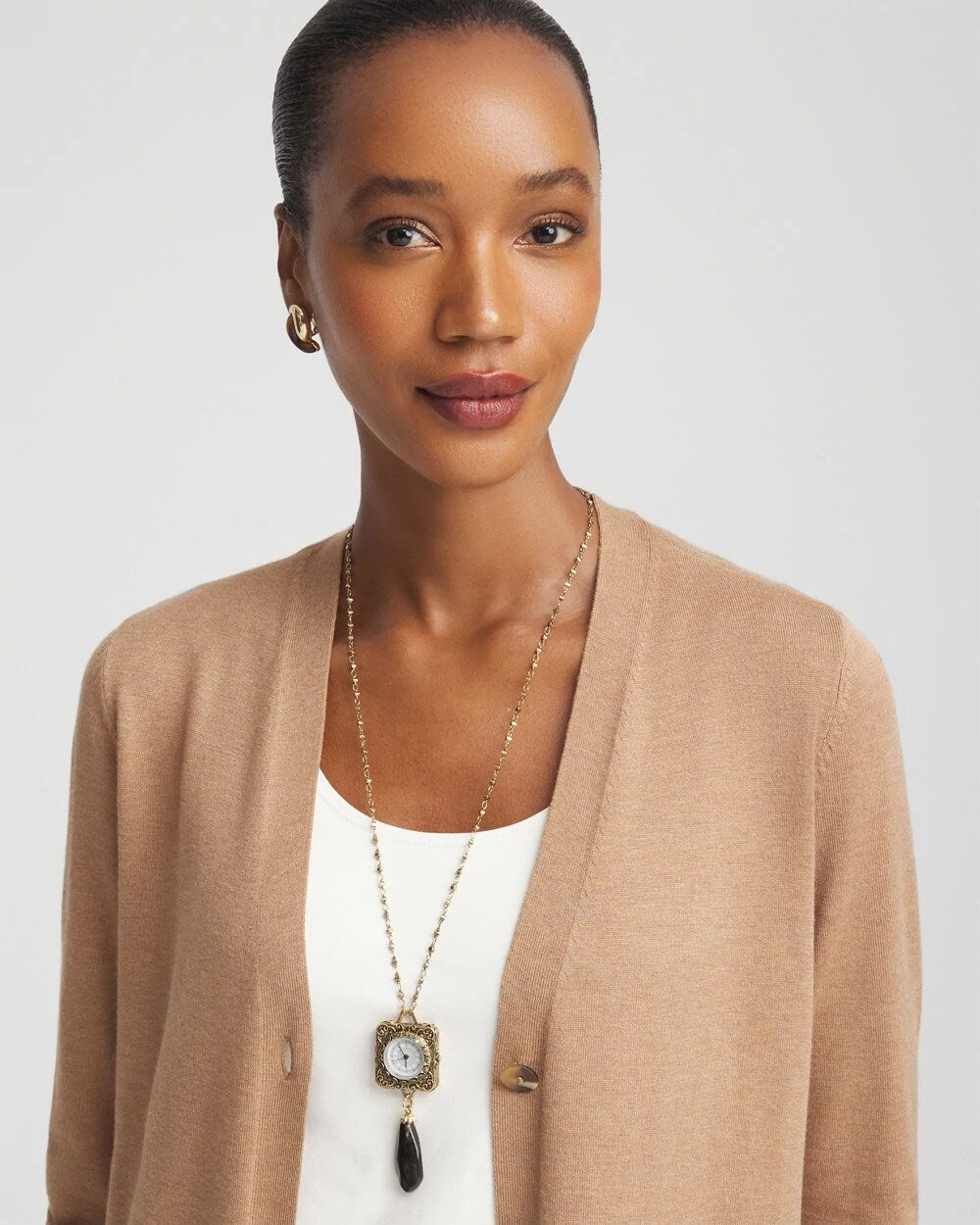 Chico's - Clock Pendant Necklace