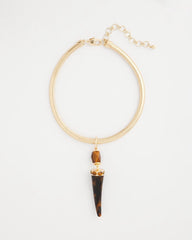 Chico's - Tortoise Pendant Collar Necklace