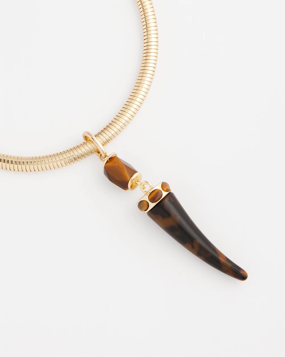 Chico's - Tortoise Pendant Collar Necklace