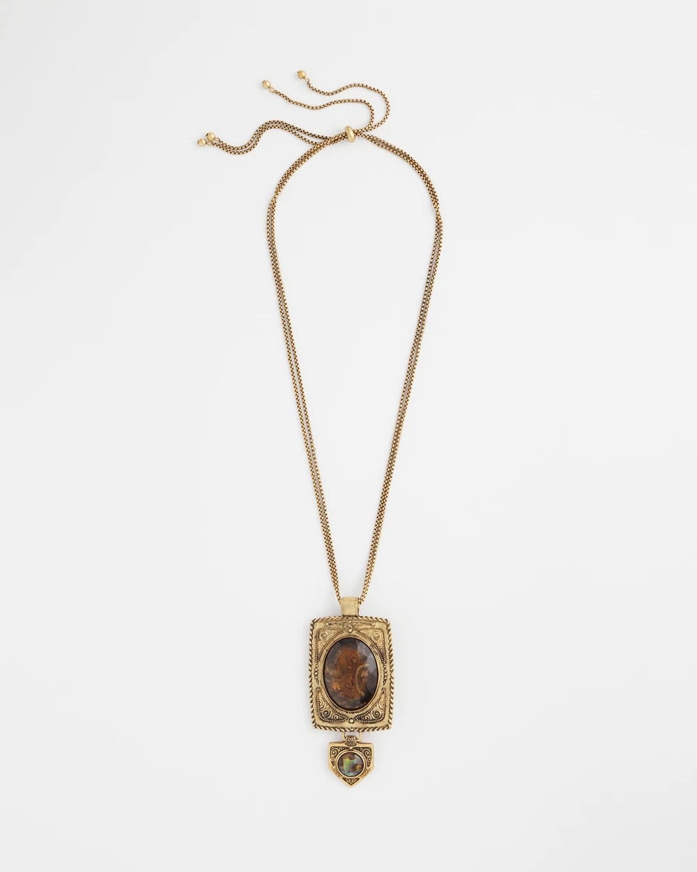 Chico's - Adjustable Medallion Gem Pendant