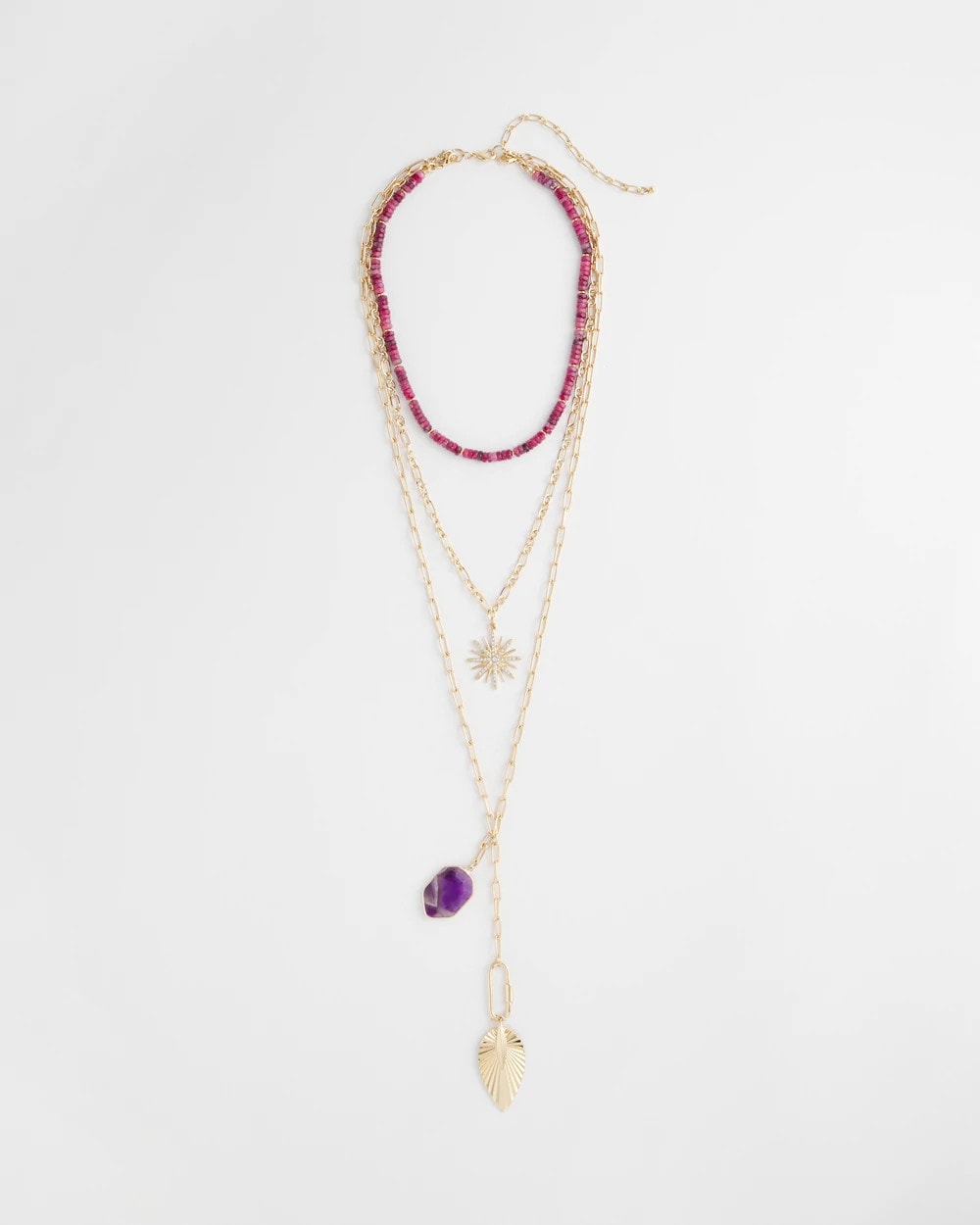 Chico's - Amethyst Convertible Multi-Layer Necklace