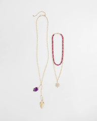 Chico's - Amethyst Convertible Multi-Layer Necklace