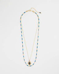 Chico's - Double-Strand Sodalite Pendant Necklace