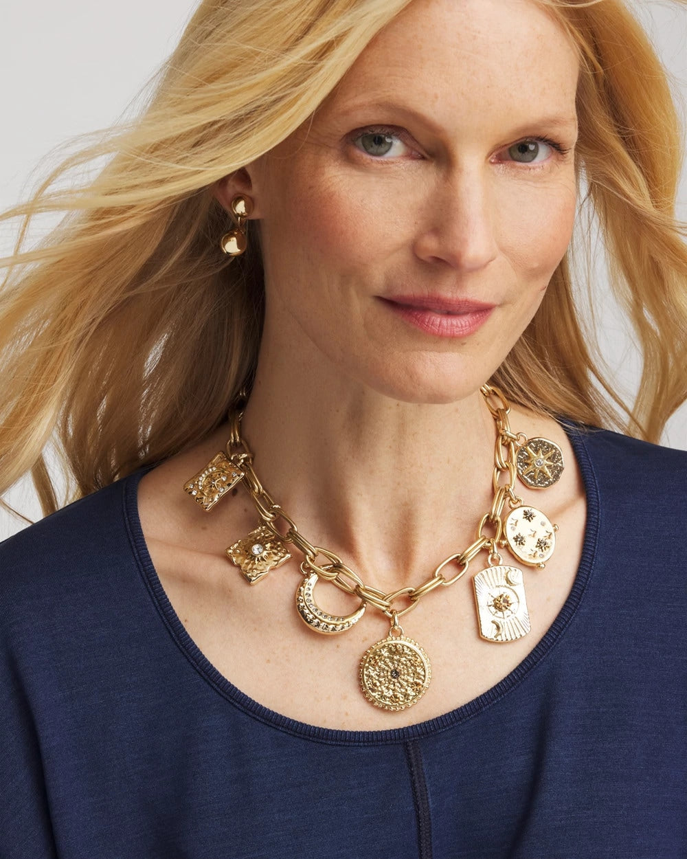 Chico's - Gold Celestial Charm Necklace