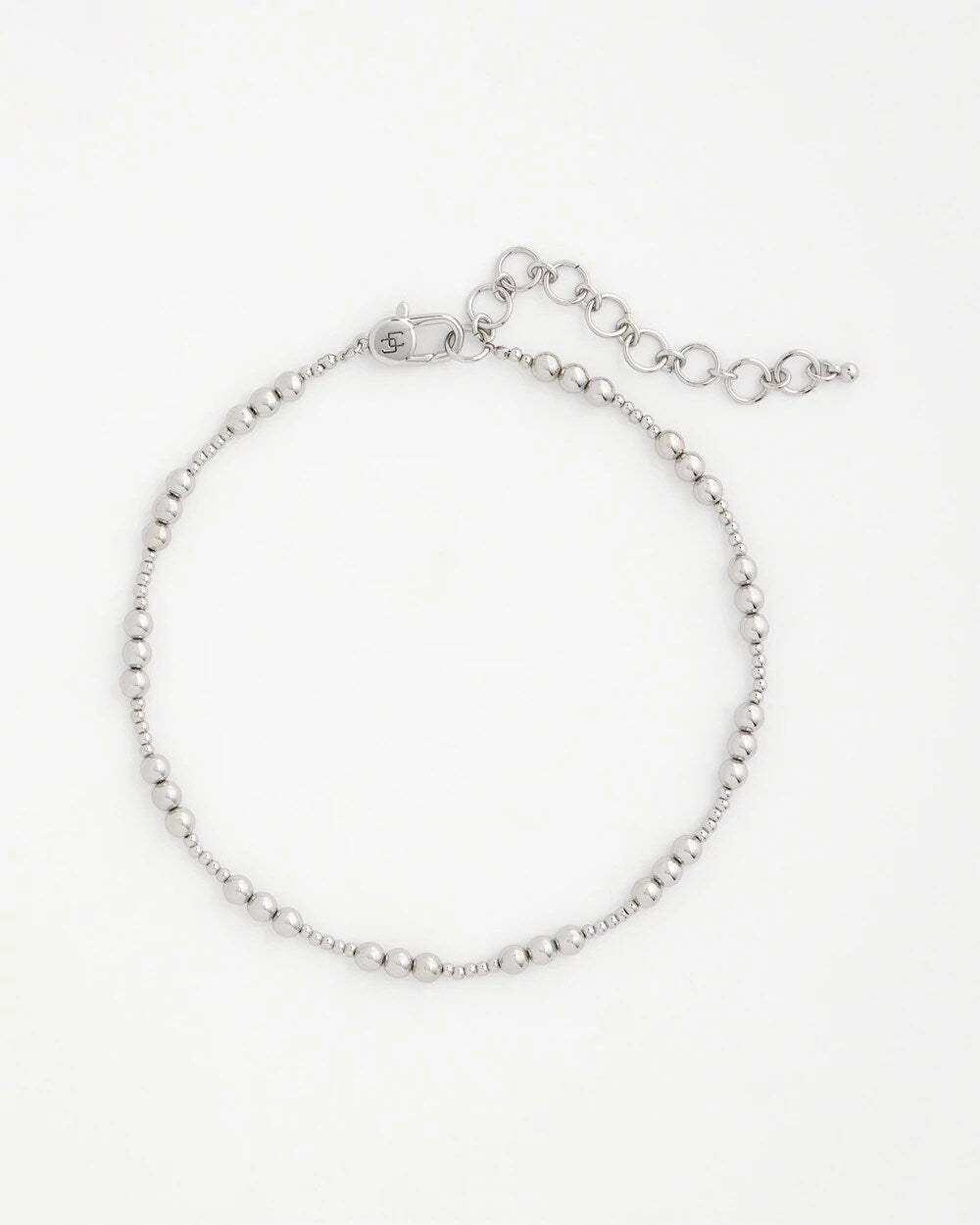 Chico's - Silvertone Beaded Necklace