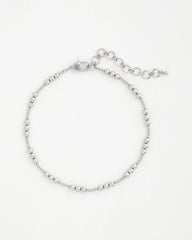 Chico's - Silvertone Beaded Necklace