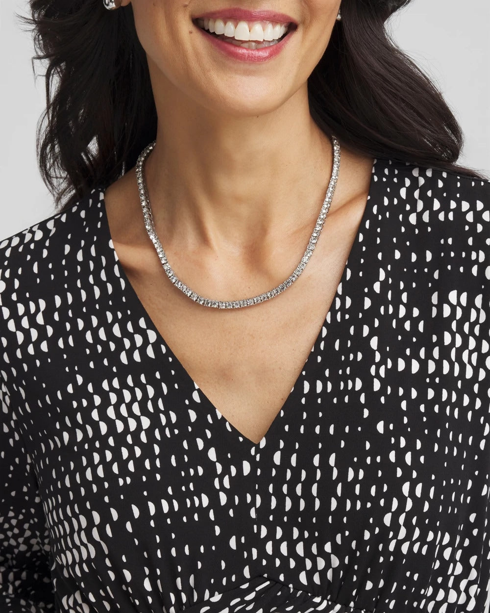 Chico's - Silver Tennis Necklace