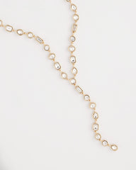 Chico's - Bezel Set Goldtone Y-Necklace