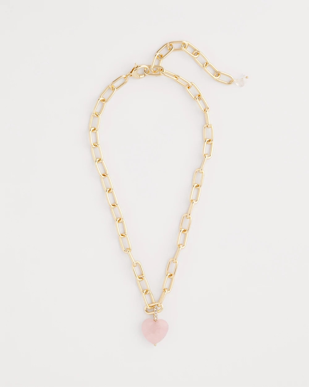 Chico's - Genuine Quartz Heart Pendant Necklace
