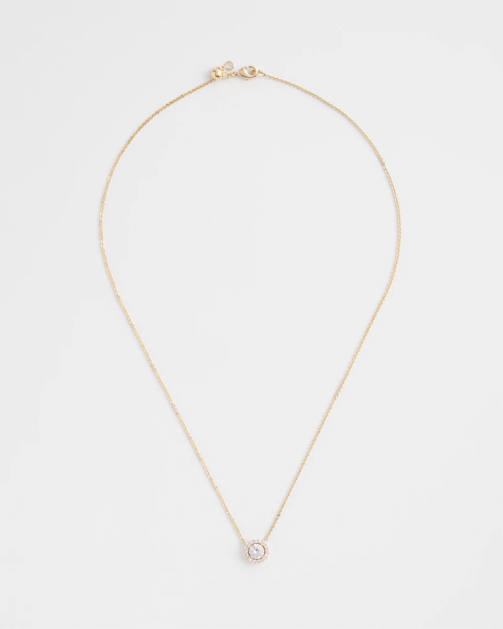 Chico's - Gold Tone Drop Stone Necklace