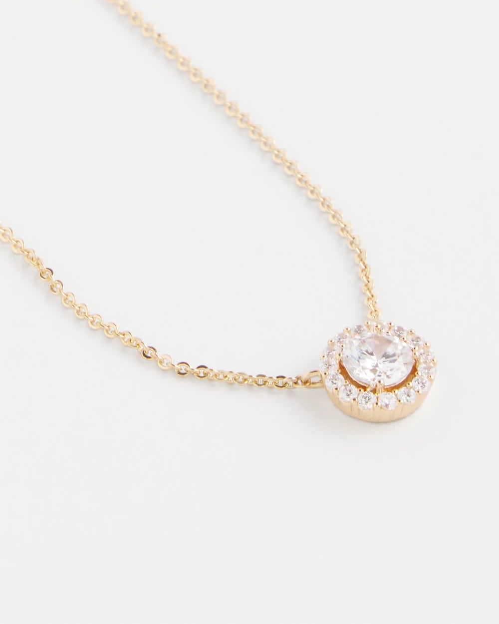Chico's - Gold Tone Drop Stone Necklace