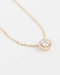 Chico's - Gold Tone Drop Stone Necklace
