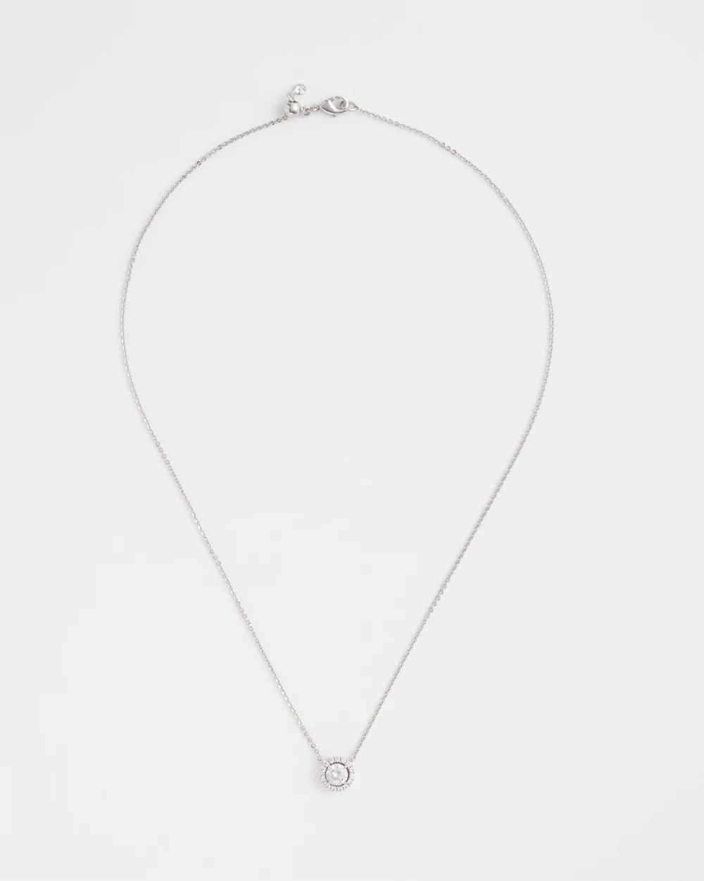 Chico's - Silver Tone Drop Stone Necklace