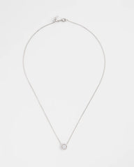 Chico's - Silver Tone Drop Stone Necklace