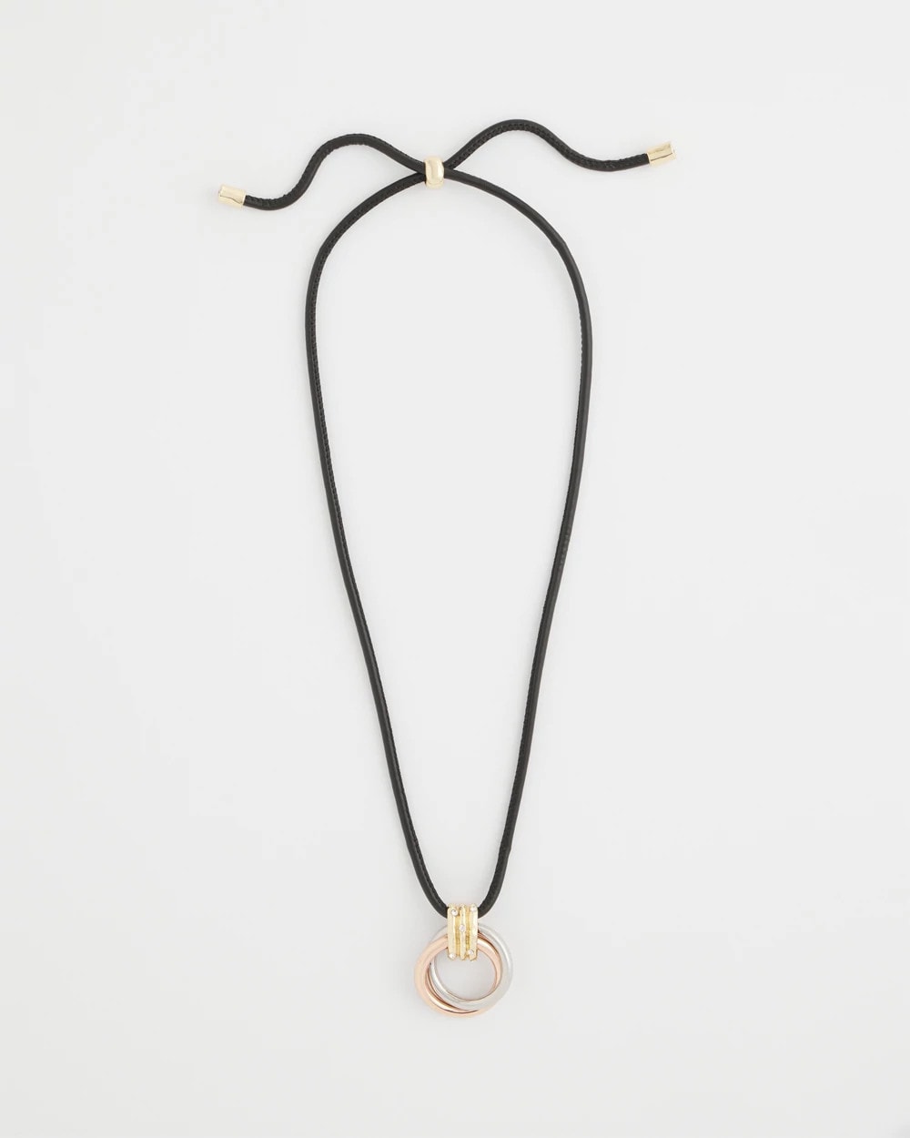 Chico's - Adjustable Tri-Tone Pendant Necklace
