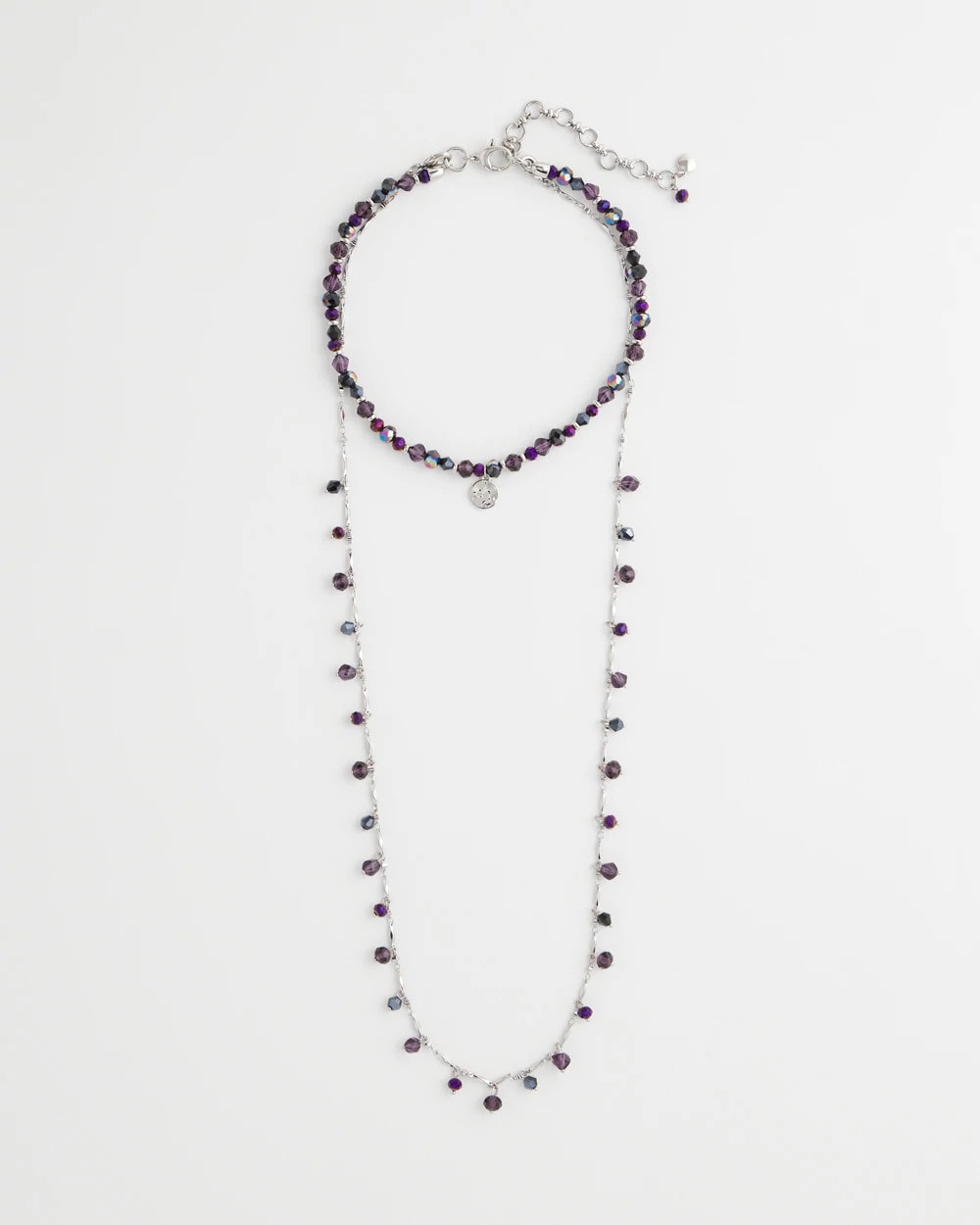 Chico's - Convertible Purple Long Short Necklace