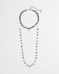 Chico's - Convertible Purple Long Short Necklace