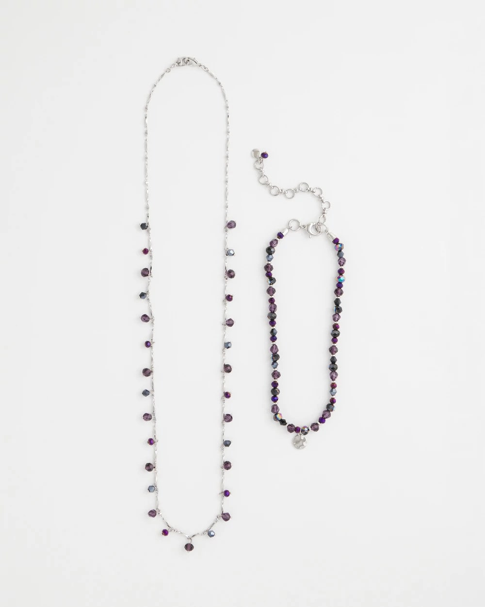 Chico's - Convertible Purple Long Short Necklace
