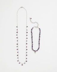 Chico's - Convertible Purple Long Short Necklace