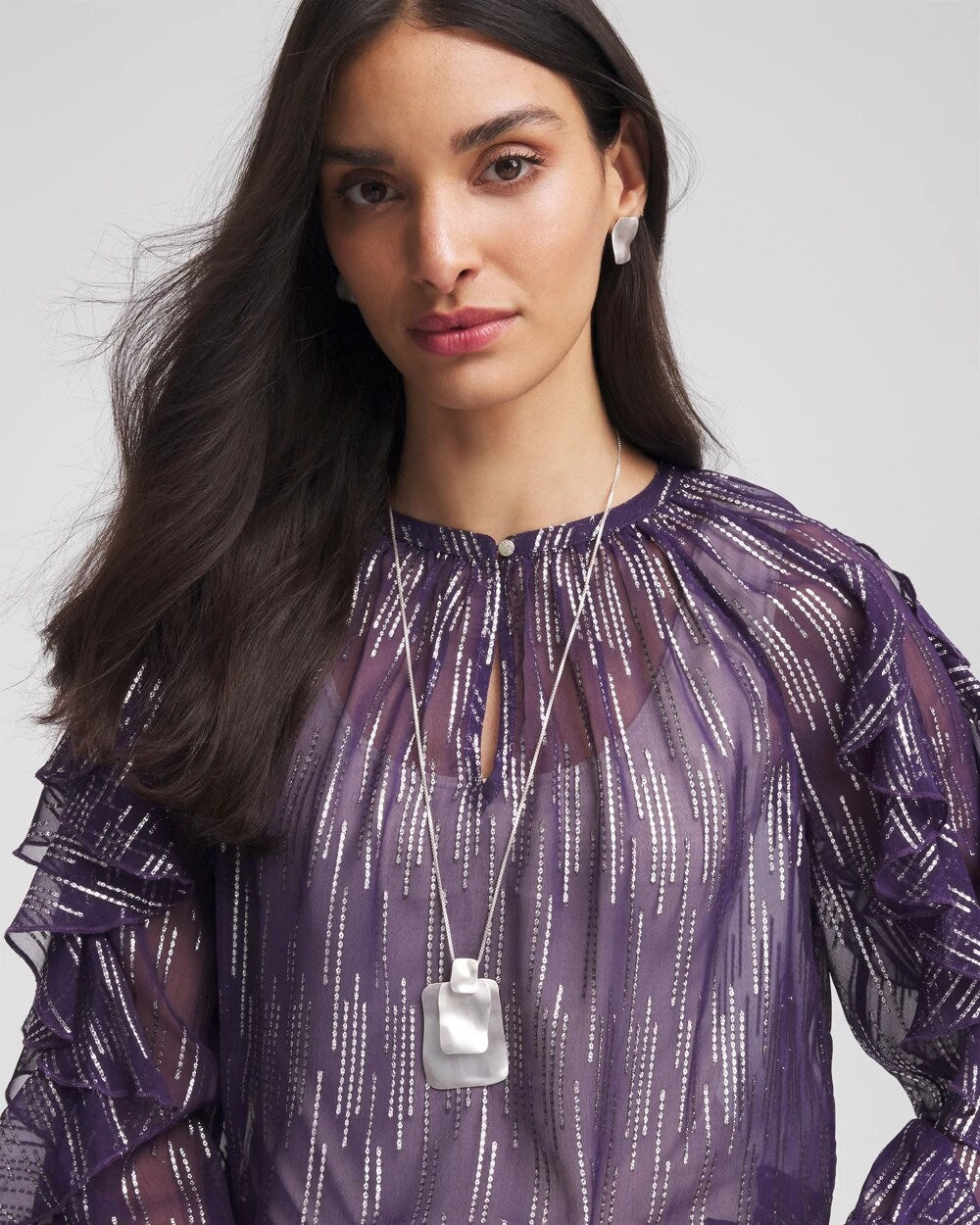 Chico's - Adjustable Square Pendant Necklace