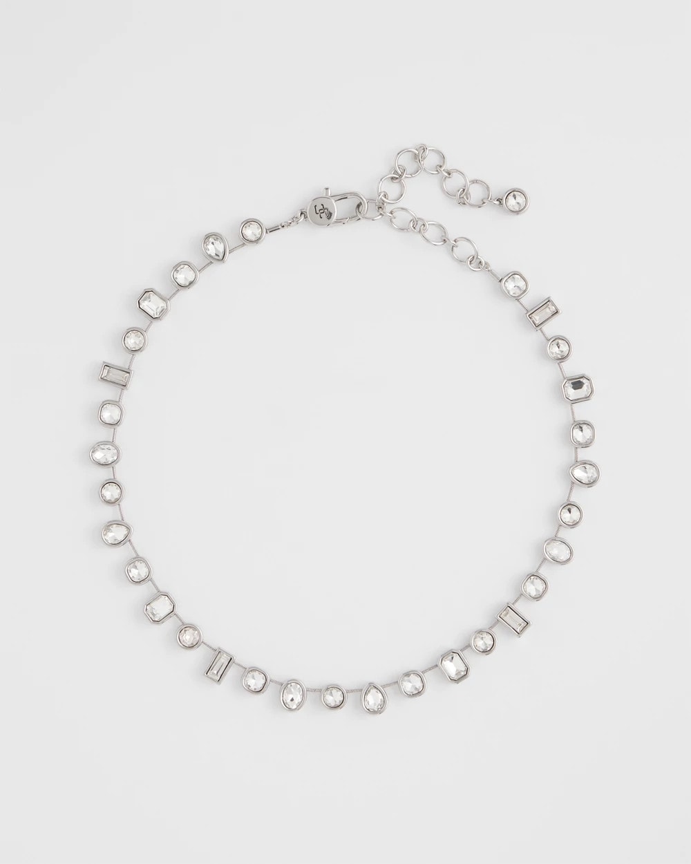 Chico's - Bezel Set Short Silvertone Necklace