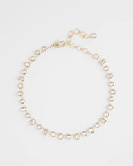 Chico's - Bezel Set Short Goldtone Necklace