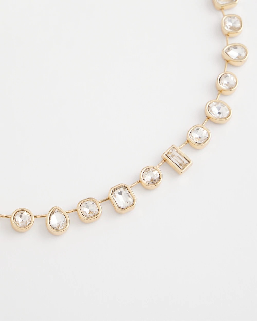 Chico's - Bezel Set Short Goldtone Necklace