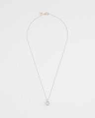 Chico's - Bezel Set Pendant Goldtone Necklace