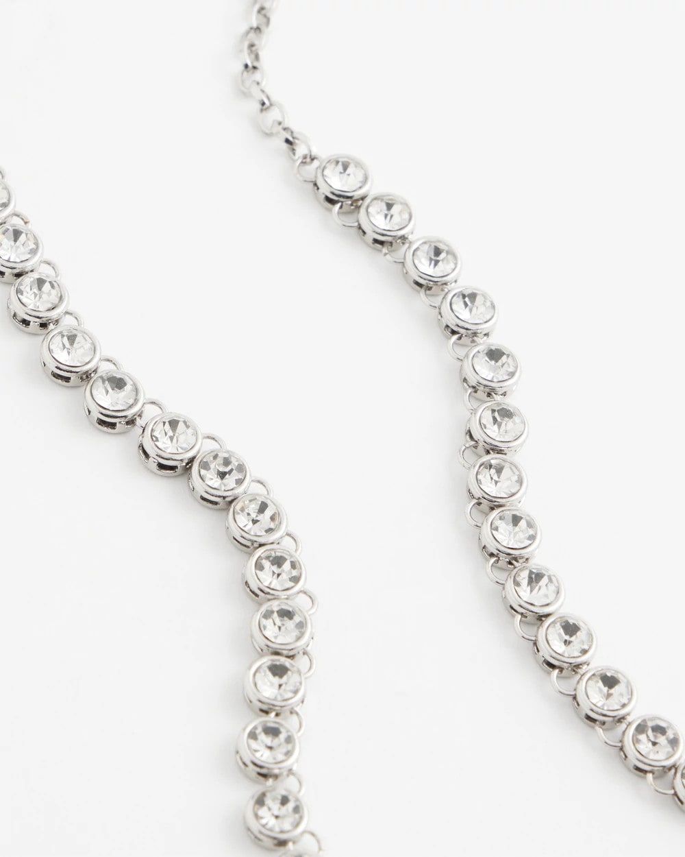 Chico's - Silvertone Tennis Necklace
