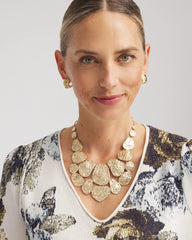 Chico's - Molten Goldtone Bib Necklace