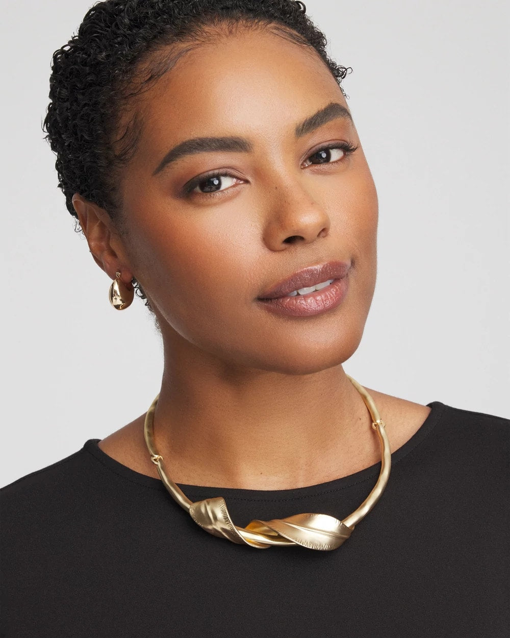Chico's - Golden Leafy Collar Necklace