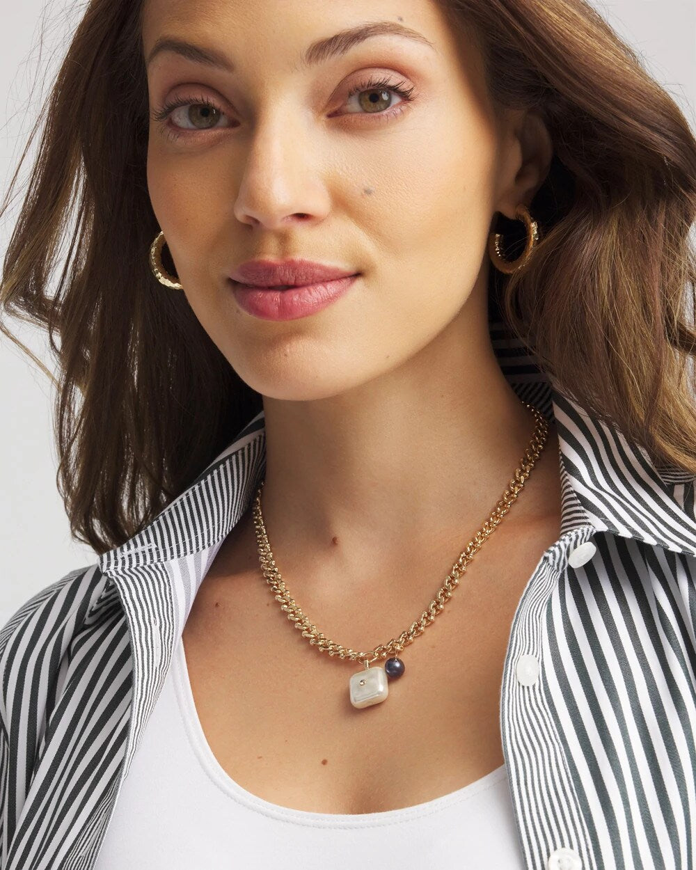 Chico's - Freshwater Pearl Pendant Necklace