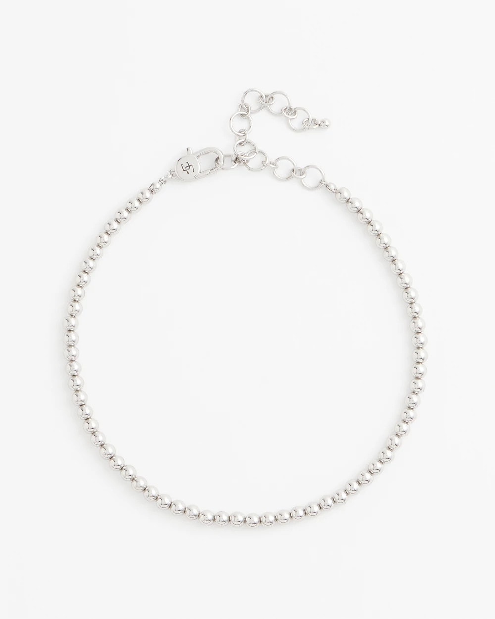 Chico's - Silvertone Beaded Necklace
