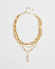 Chico's - Convertible Gold Pave Pendant Necklace