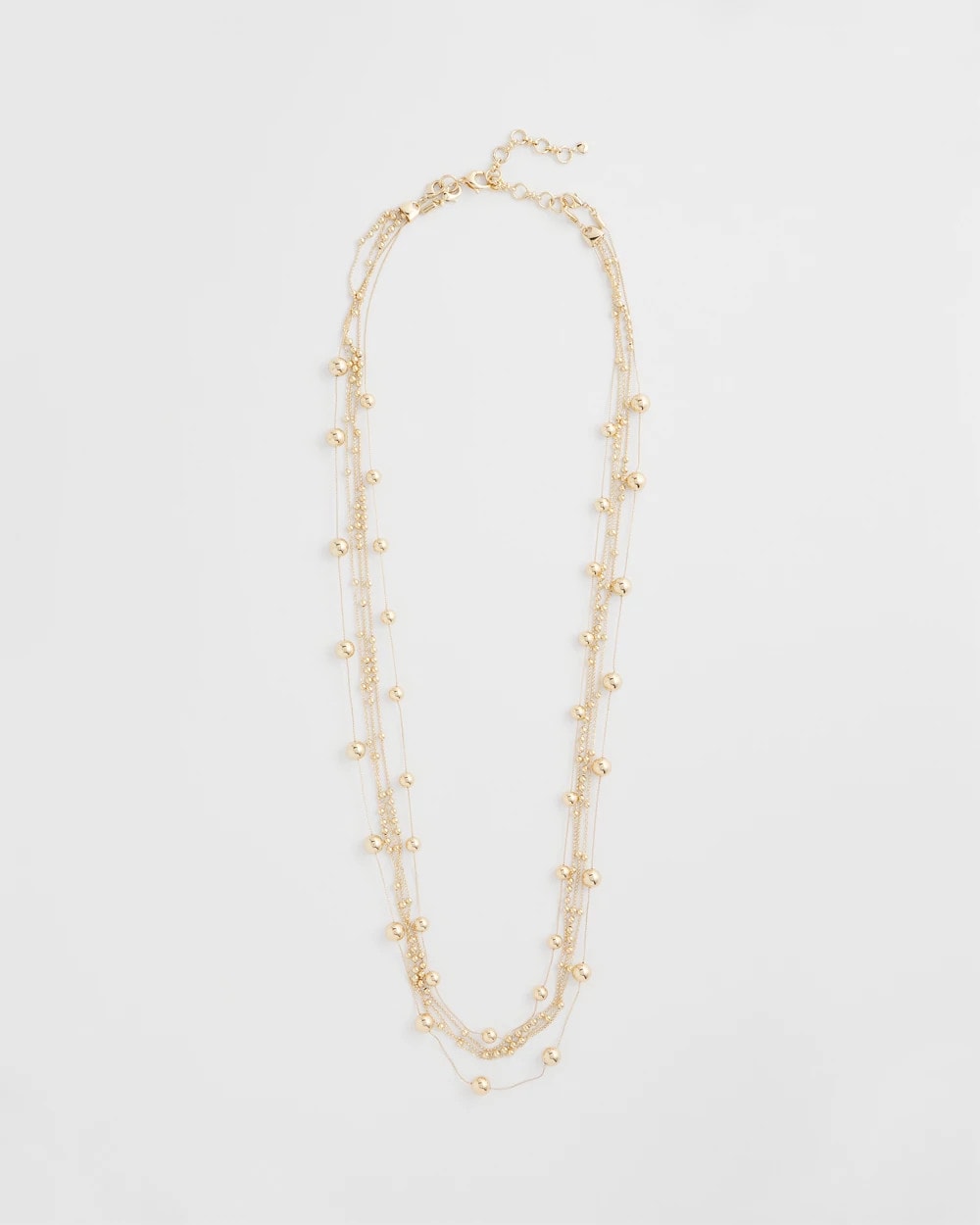 Chico's - Multistrand Beaded Goldtone Necklace