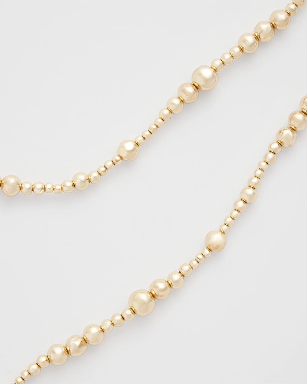 Chico's - Goldtone Long Beaded Necklace