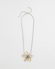 Chico's - Chico's Originals Mixed Metal Flower Pendant Necklace