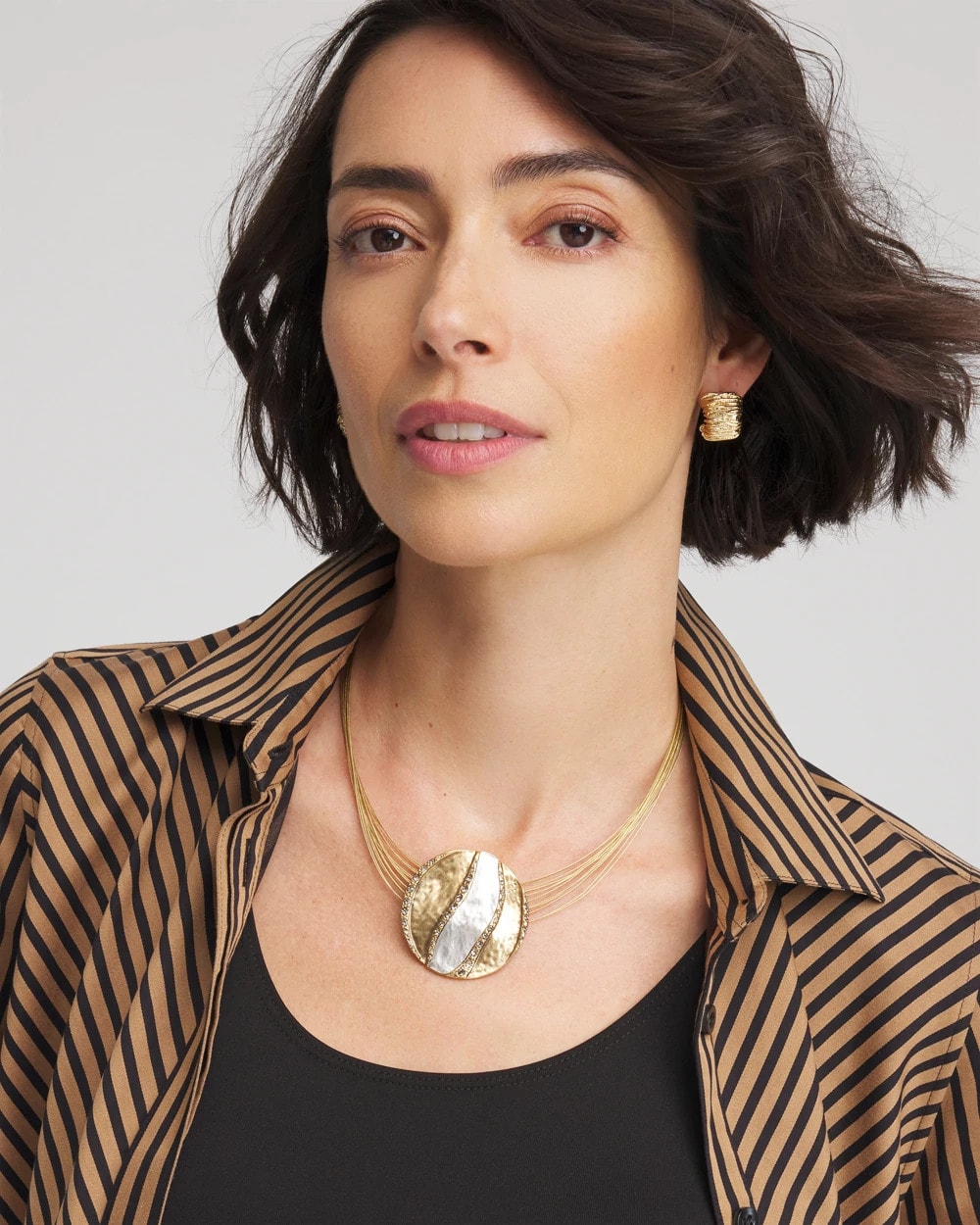 Chico's - Mixed-Metal Safari Pendant Necklace