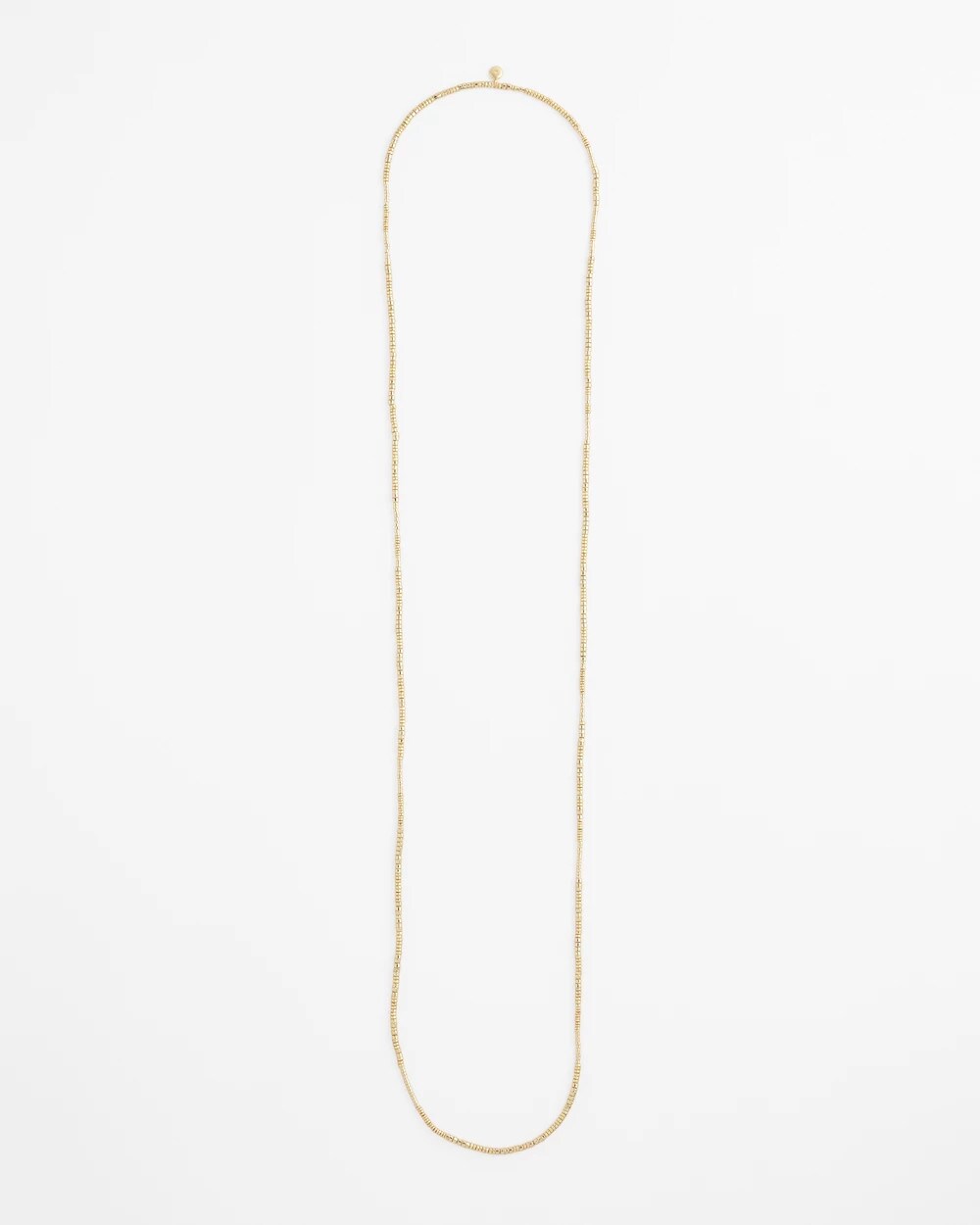 Chico's - Long Goldtone Seed Bead Necklace