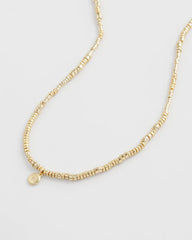 Chico's - Long Goldtone Seed Bead Necklace