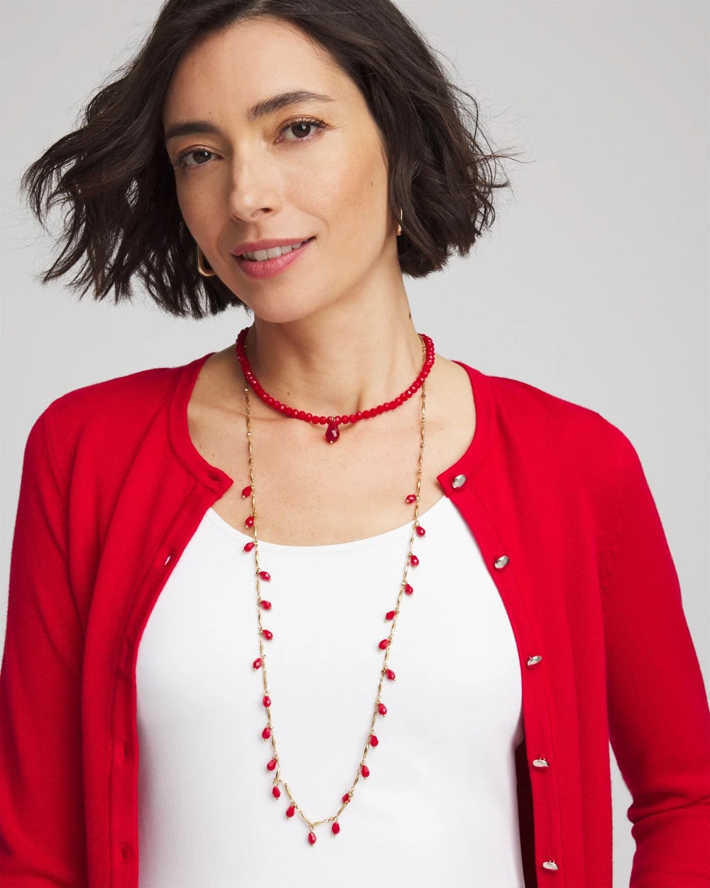 Chico's - Convertible Red Necklace