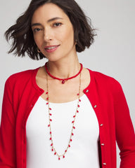 Chico's - Convertible Red Necklace