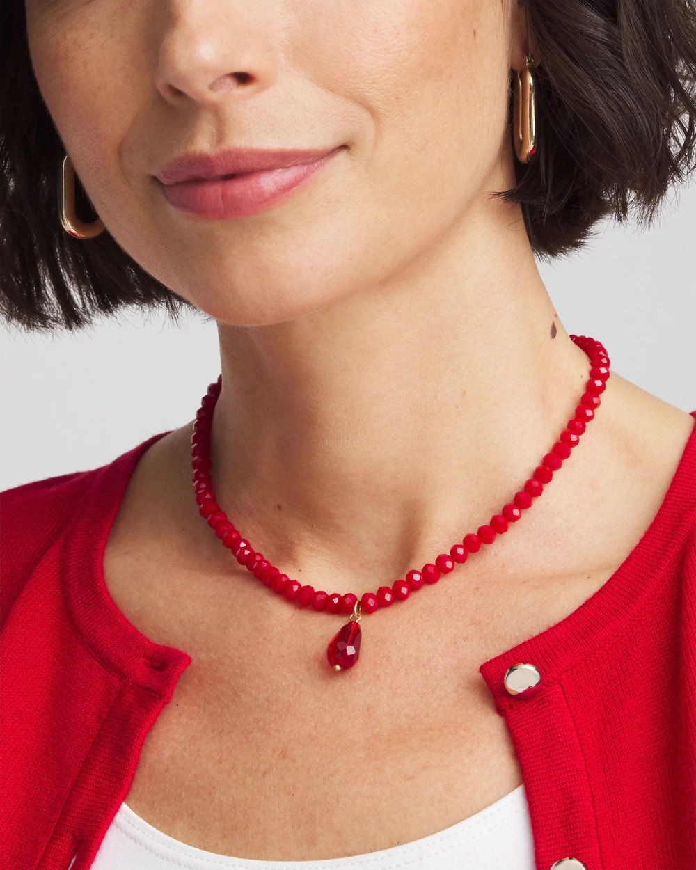 Chico's - Convertible Red Necklace