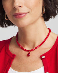 Chico's - Convertible Red Necklace